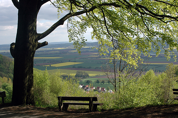 Der Blick ins` Wesertal - Mnchberg Burgstrae - am 4. Mai 2010