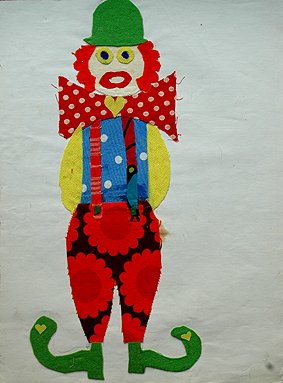 ElkeHartmann11StoffcollageClown