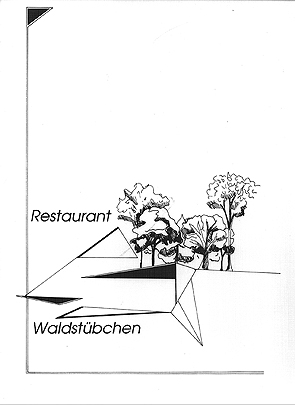 Logoentwicklung für das Waldstübchen 1982 -hier Speisenkarte